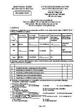 Đề thi học sinh giỏi tỉnh môn Tiếng Anh Lớp 12 - Năm học 2013-2014 - Sở GD & ĐT Hải Dương (Có đáp án)